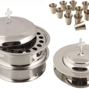 Bandeja y platos para la cena del Señor