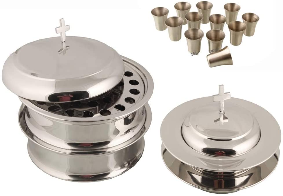 Bandeja y platos para la cena del Señor